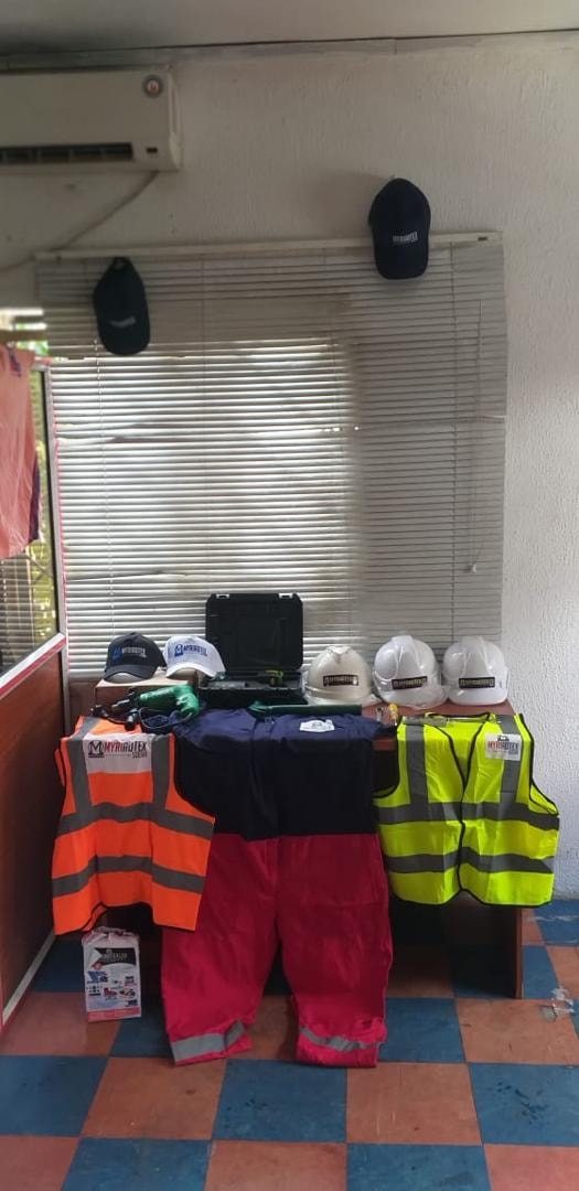 Myriadtex safety equipment and PPE display